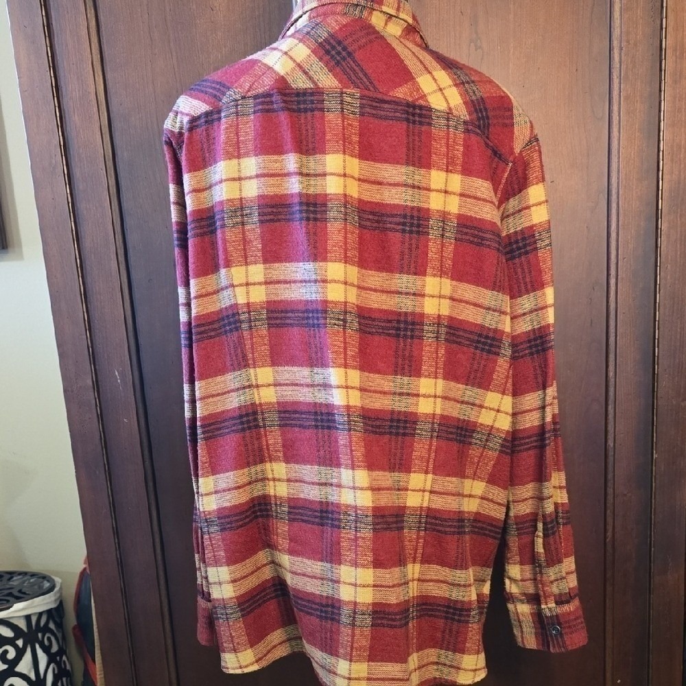Naturals Reflections Rust Plaid Flannel Shirt - Grunge Western Button Up 2X - Picture 5 of 7